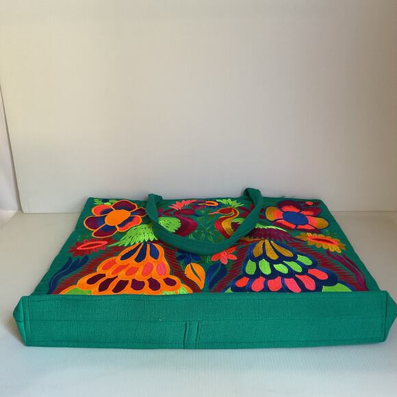 Handmade Mexican Peacock Tote Bag Ethically - Picture 10 of 14
